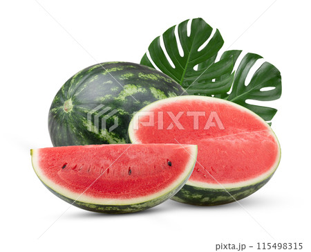 half watermelon isolated on white background 115498315