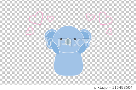 Koala with lots of hearts 115498504