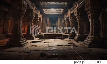 Ruins of old abandoned stone temple Ruins of old abandoned stone temple 115500996