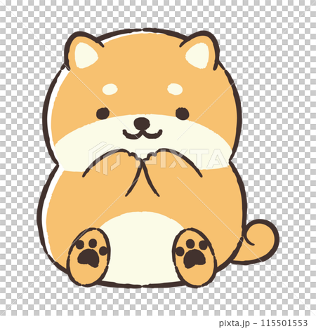 可愛的手繪狗插畫 115501553