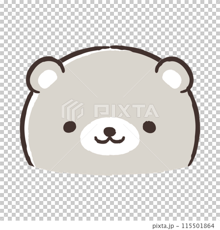 かわいい手描きのクマのイラストのイラスト素材 [115501864] - PIXTA