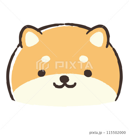 かわいい手描きの犬のイラスト 115502000