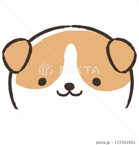 かわいい手描きの犬のイラスト かわいい手描きの犬のイラスト 115502001