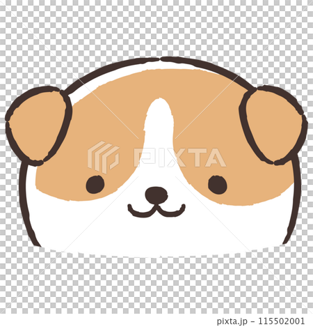 かわいい手描きの犬のイラスト かわいい手描きの犬のイラスト 115502001