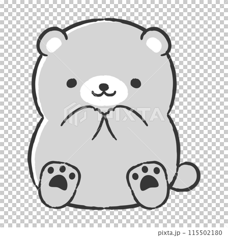 かわいい手描きのクマのイラスト 115502180