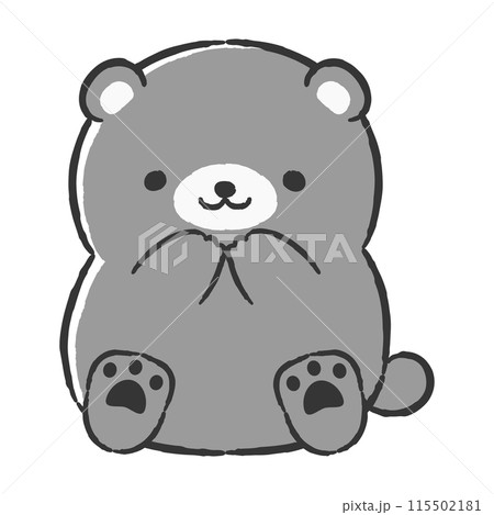 かわいい手描きのクマのイラストのイラスト素材 [115502181] - PIXTA