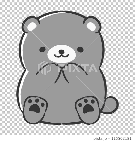 かわいい手描きのクマのイラストのイラスト素材 [115502181] - PIXTA