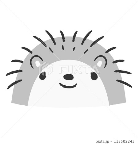 かわいい手描きのハリネズミのイラスト かわいい手描きのハリネズミのイラスト 115502243