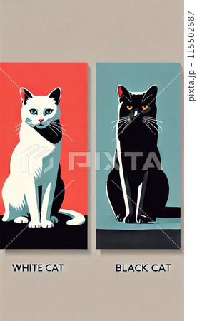 白猫と黒猫 115502687