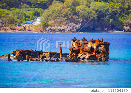 小笠原諸島　境浦海岸の沈没船  115504180