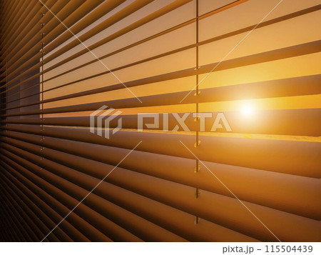 Sunset through the blinds Sunset through the blinds 115504439