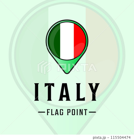 flag point italy logo vector illustration template icon graphic design. maps location country sign or symbol flag point italy logo vector illustration template icon graphic design. maps location country sign or symbol 115504474