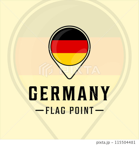 flag point germany logo vector illustration template icon graphic design. maps location country sign or symbol flag point germany logo vector illustration template icon graphic design. maps location country sign or symbol 115504481