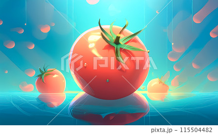 CG背景イラスト　トマトのイメージイラスト 115504482