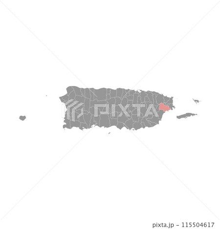 Naguabo map, administrative division of Puerto Rico. Vector illustration. 115504617
