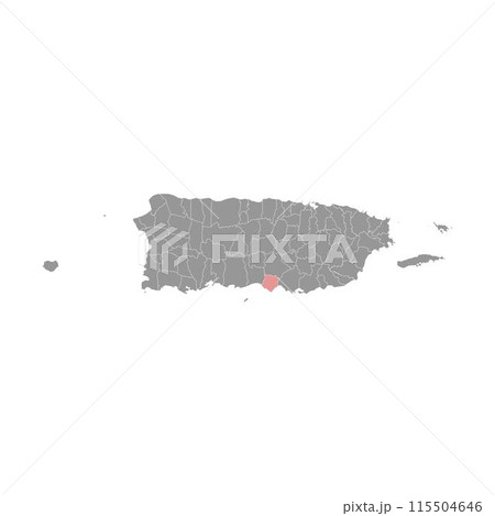 Santa Isabel map, administrative division of Puerto Rico. Vector illustration. Santa Isabel map, administrative division of Puerto Rico. Vector illustration. 115504646