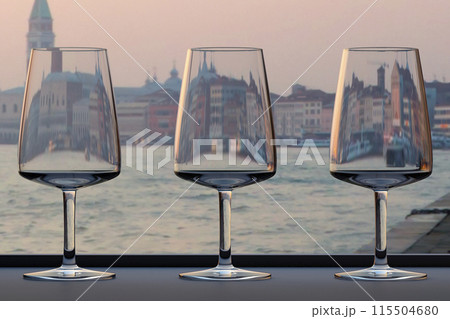 Three glasses for wine 115504680