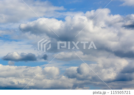 Beautiful blue sky and clouds natural background. 115505721