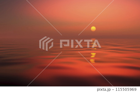 Sunset over the water 115505969