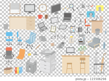 手描きのビジネスアイコンセット詰め合わせ4(カラー/主線なし) 手描きのビジネスアイコンセット詰め合わせ4(カラー/主線なし) 115506298