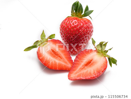 strawberry isolated on white. healthy food red strawberry.juicy straw group. 11 strawberry isolated on white. healthy food red strawberry.juicy straw group. 11 115506734