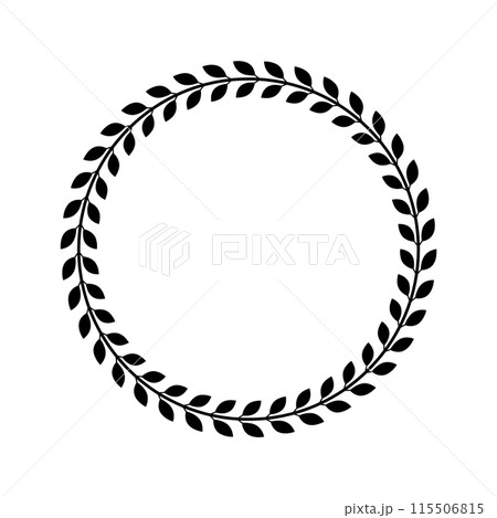 Greek circle pattern border. Vector round greek frame ornament ancient circular design background 115506815