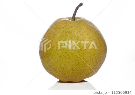Isolated pear. One yellow pear isolated on white background Isolated pear. One yellow pear isolated on white background 115506934