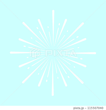 シンプル花火　素材イラスト　白　ベクター　ピング 115507040