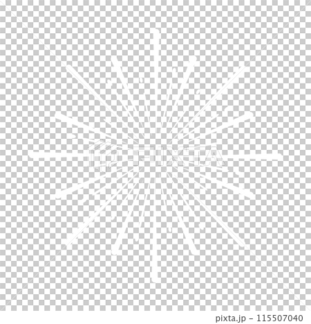 シンプル花火　素材イラスト　白　ベクター　ピング 115507040