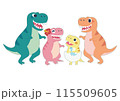 楽しい恐竜ファミリーのキャラクター 115509605