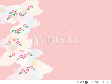 背景素材-和柄朝顔2022-29ベク 115510124