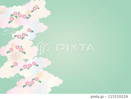 背景素材-和柄朝顔2022-30ベク 115510129