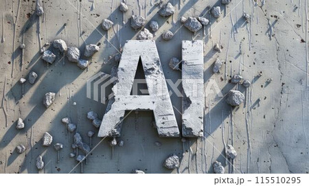 Concrete Artificial Intelligence concept art poster. 115510295
