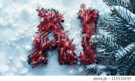 Christmas Artificial Intelligence concept art poster. 115510297