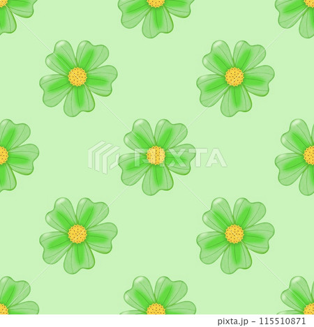 seamless pattern with daisy flowers 115510871
