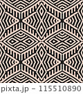 Hand drawn Batik seamless pattern. Geometric doodle abstract background, Ethnic wallpaper. Tribal vector texture. Aztec style. Folk embroidery, Scandinavian art, African rug, tile design. 115510890