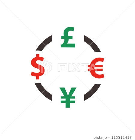 currency exchange icon, made in color style 115511417