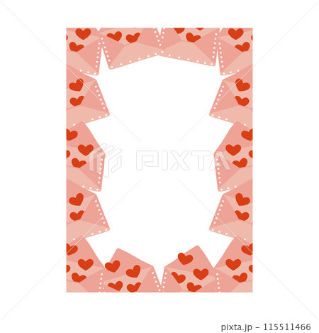 Valentines day card with heart shapes on white background Valentines day card with heart shapes on white background 115511466