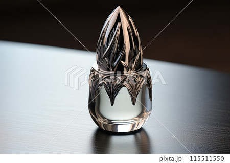 Silver nail polish bottle. 115511550