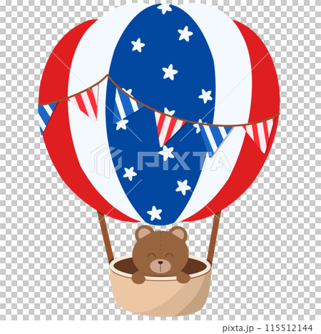 cute cartoon bear with balloons 115512144