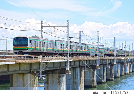 東海道本線 茅ヶ崎ー平塚 JR東日本 E231系1000番台 K-28編成(国府津) 東海道本線 茅ヶ崎ー平塚 JR東日本 E231系1000番台 K-28編成(国府津) 115512582