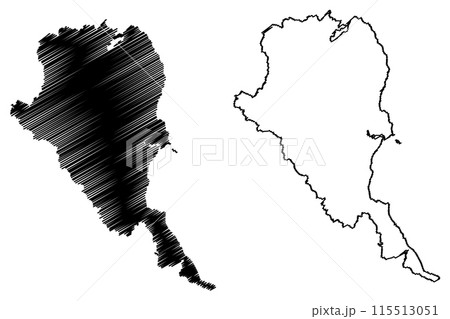 Shire of Douglas (Commonwealth of Australia, Queensland state) map vector illustration, scribble sketch Douglas map Shire of Douglas (Commonwealth of Australia, Queensland state) map vector illustration, scribble sketch Douglas map 115513051