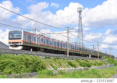 武蔵野線　南越谷ー東川口　JR東日本　E231系0番台　MU43編成（幕張） 115513087