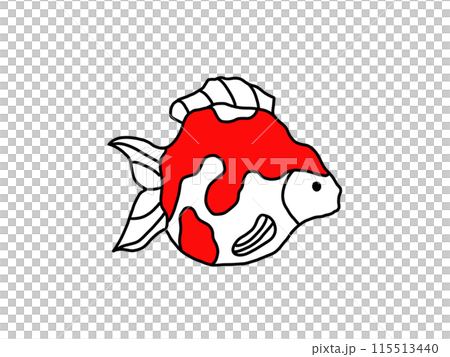 指向右側的紅色金魚圖示的插圖 指向右側的紅色金魚圖示的插圖 115513440