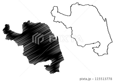Kulm District (Switzerland, Swiss Confederation, Canton of Aargau) map vector illustration, scribble sketch Bezirk Kulm map 115513778