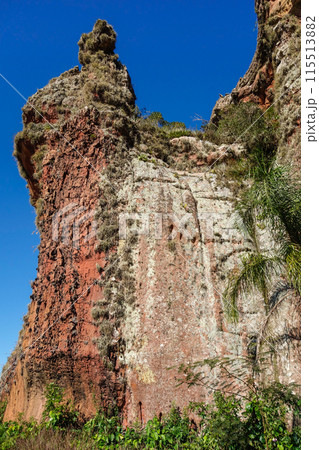 sandstone geological monuments, or Arenitos, in Vila Velha State Park. Ponta Grossa, Parana, Brazil sandstone geological monuments, or Arenitos, in Vila Velha State Park. Ponta Grossa, Parana, Brazil 115513882