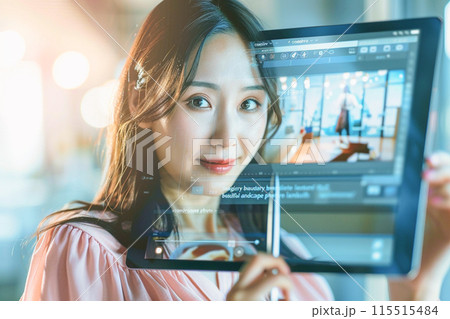 タブレットでウェブサイトデザインするデザイナーのイメージ1 タブレットでウェブサイトデザインするデザイナーのイメージ1 115515484