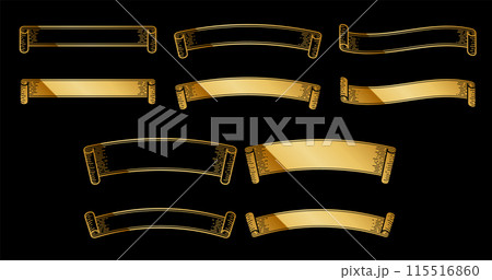 A retro vintage horizontal frame set with a luxurious gold design. A retro vintage horizontal frame set with a luxurious gold design. 115516860