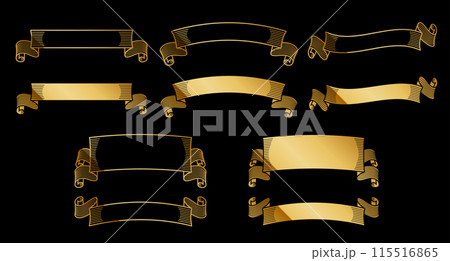 A retro vintage horizontal frame set with a luxurious gold design. A retro vintage horizontal frame set with a luxurious gold design. 115516865