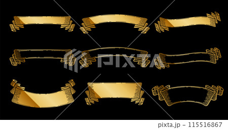 A retro vintage horizontal frame set with a luxurious gold design. A retro vintage horizontal frame set with a luxurious gold design. 115516867